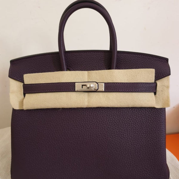 Hermès Birkin 25 Raisin Togo Palladium Hardware