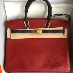 HERMES Togo Birkin 35 Rouge Grenat 1290919