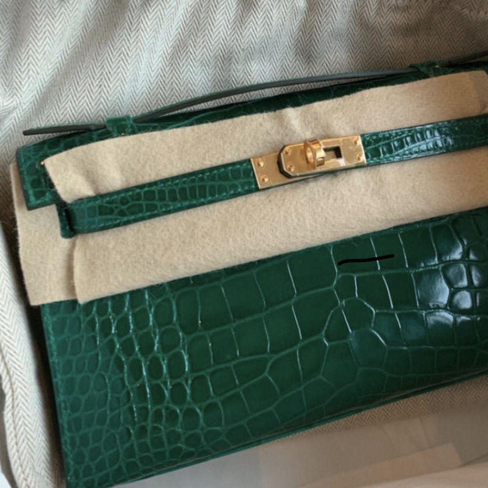 Hermès Kelly 28 Vert Emeraude Sellier Crocodile Niloticus Lisse Gold H —  The French Hunter