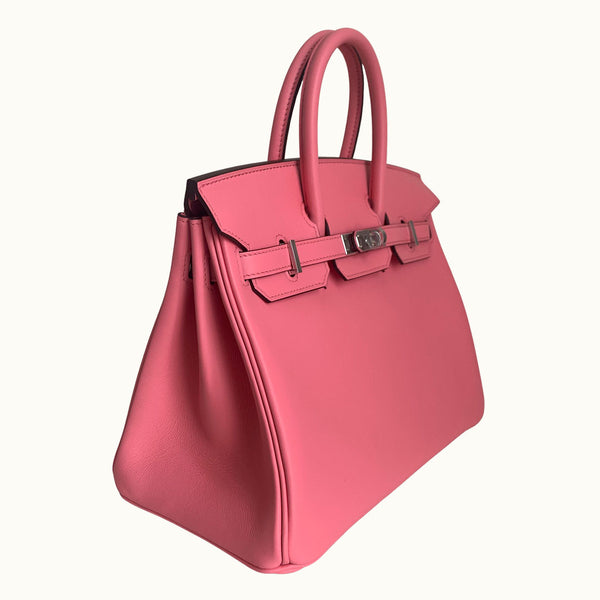 Hermès Birkin 25 Rose d'Été Swift Palladium Hardware