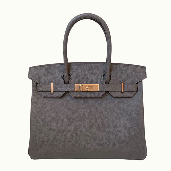 Hermès Birkin 30 Gris Etain Epsom Rosegold Hardware