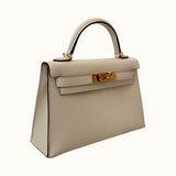 Hermes Kelly 20 Mini Sellier Nata Epsom Palladium Hardware