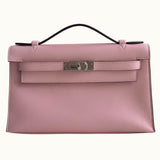 Hermès Kelly Pochette Rose Sakura Palladium Hardware